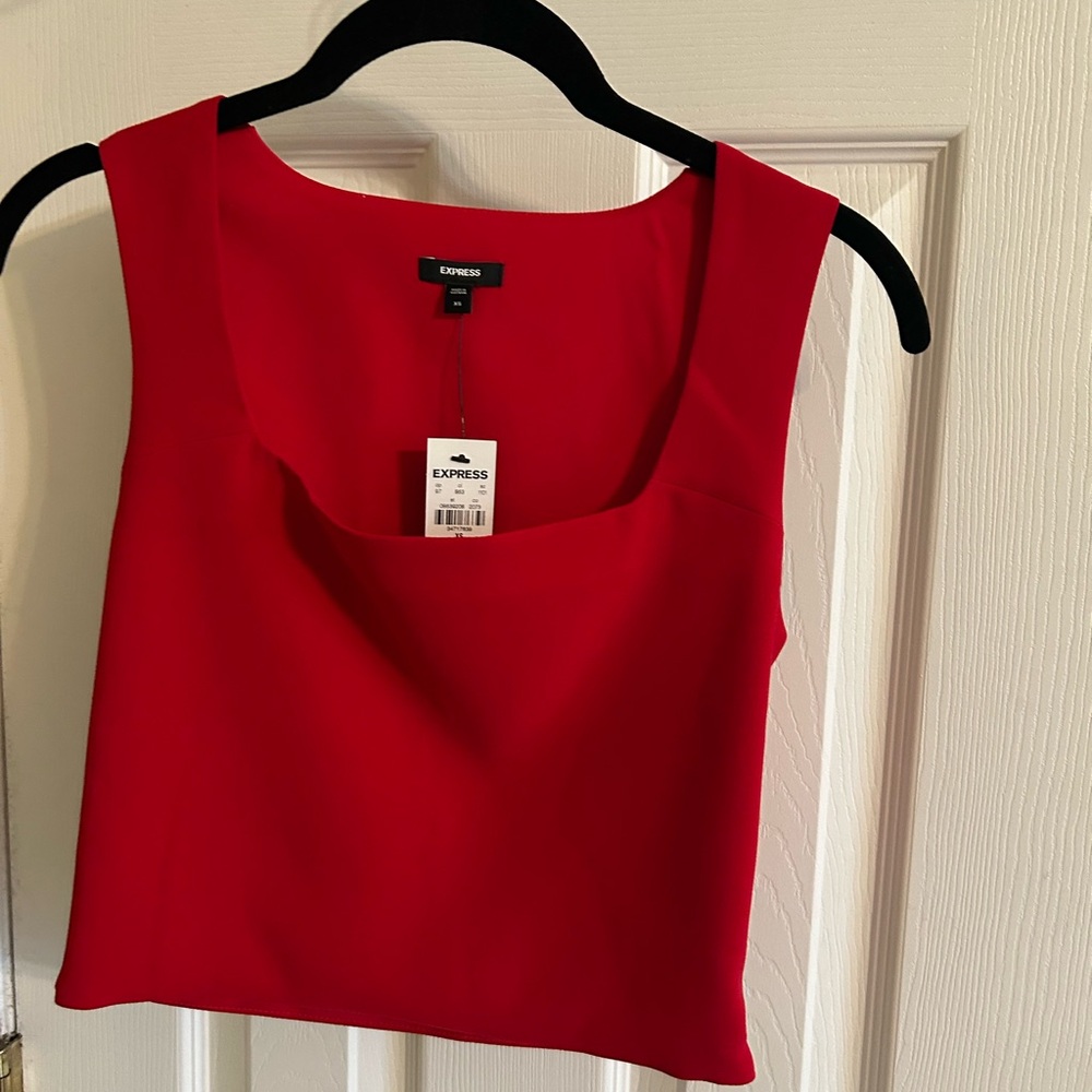 Express Bold Red Crop Top